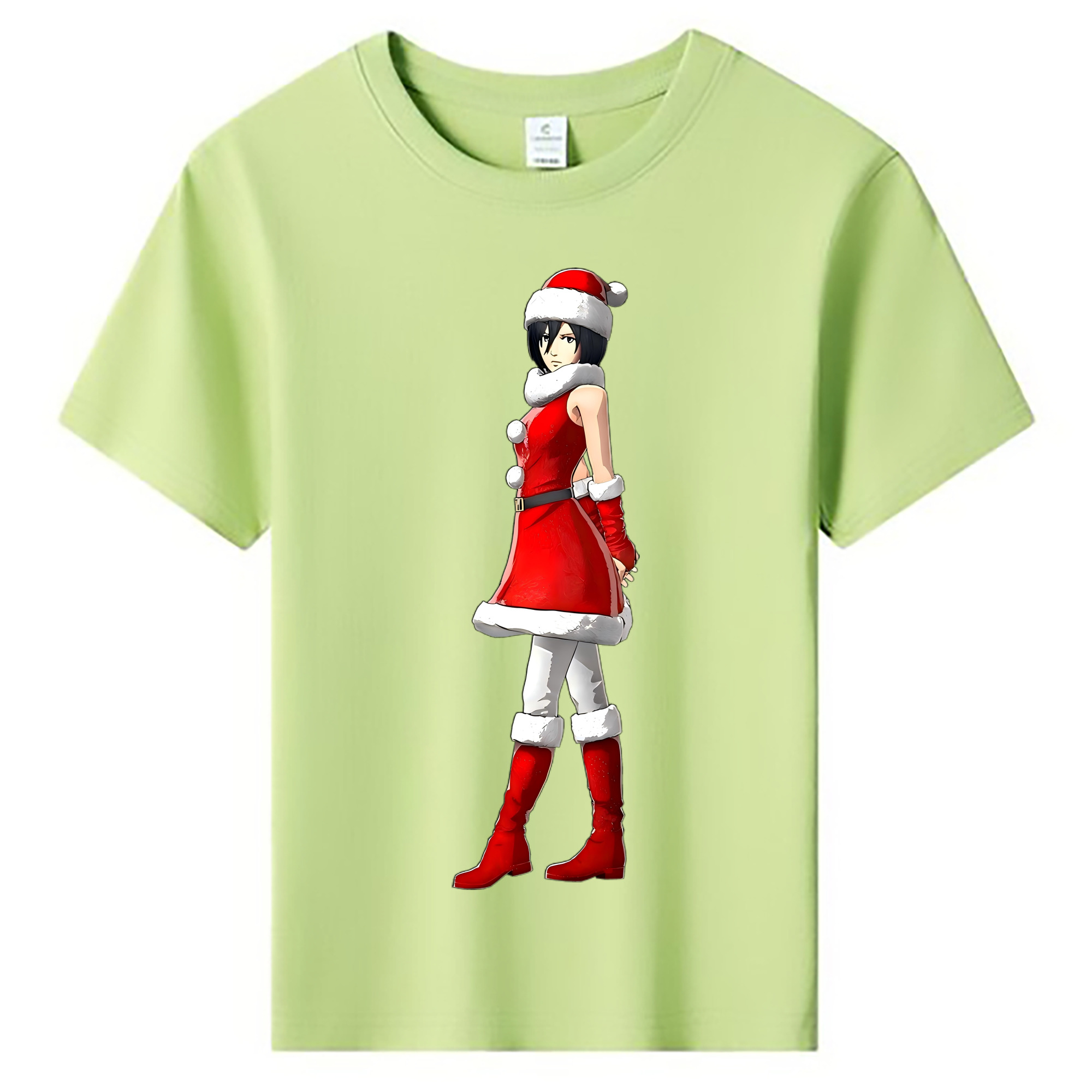 （画像用） 進撃の巨人 ミカサ·アッカーマン Attack on Titan Mikasa Ackerman 綿100％キッズTシャツ（フロントプリント）
